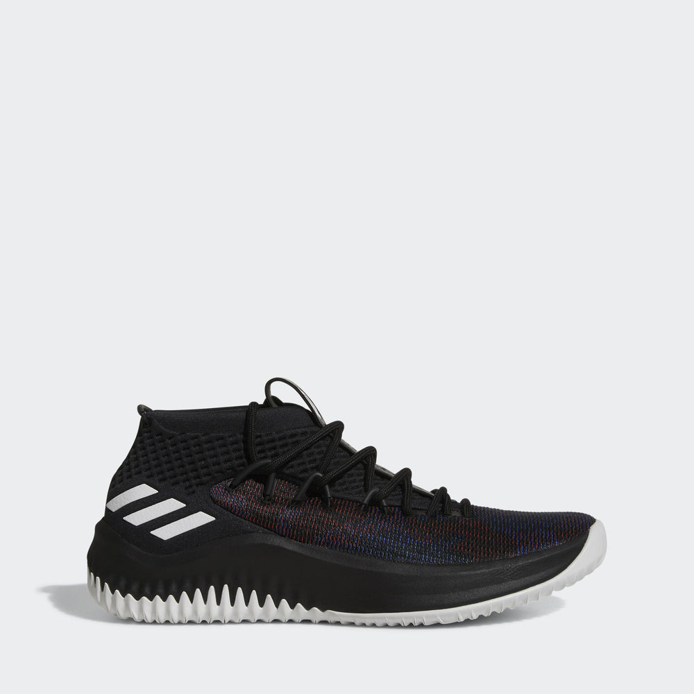 Adidas Dame 4 - παπουτσια μπασκετ ανδρικα - Μαυρα/Ασπρα/Μαυρα,Μέγεθος: EU 36 – 54 2/3 (904OAHJL)